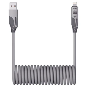 כבל טעינה 4 ב-1 מהיר במיוחד 60W/27W ספירלה תואם Type-C/iOS/Android כולל DATA