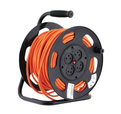 תוף כבל חשמל 4 שקעים 3x1.5mm תוצרת ארו Arrow | אורך 50 מטר