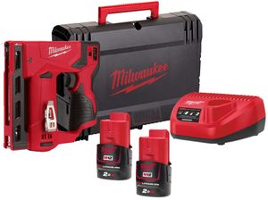 אקדח סיכות נטען 12V כולל 2 סוללה 2AH ומטען מבית Milwaukee מילווקי