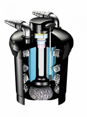 סט משאבה+פילטר+UV לבריכות נוי, דגים פונטק PONTEC PondoPress Set 15000