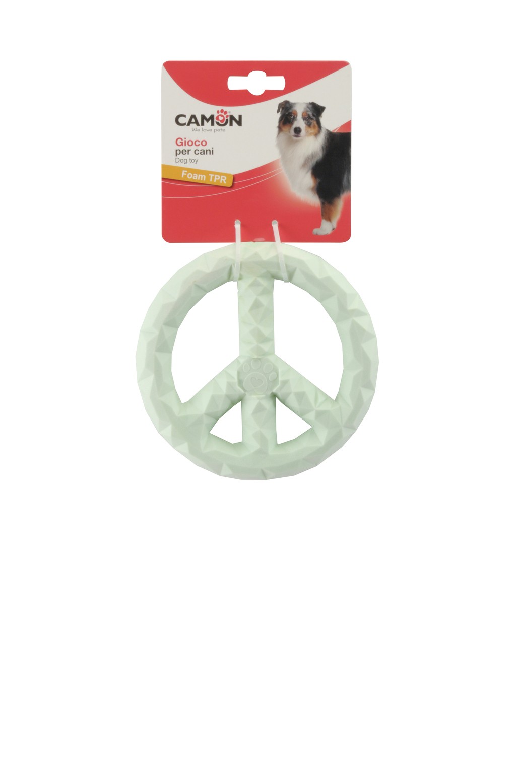 צעצוע "PEACE" מפולימר TPR מוקצף 14 ס"מ לכלבים