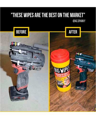 3 דליים מגבוני Big Wipes Heavy Duty Pro – ניקוי תעשייתי מקצועי