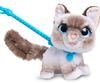 חתול אינטרקטיבי משמיע קולות ומניע את הראש עם רצועת טיול FurReal