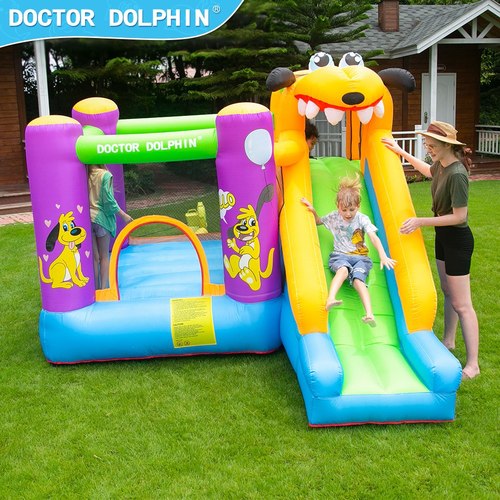 מתקן קפיצה מתנפח לילדים בצורת כלבלב - Doctor Dolphin | מתקן יבש