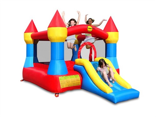הטירה עם המגלשה אדום כחול צהוב-The castle with slide | הפיהופ-Happy Hop