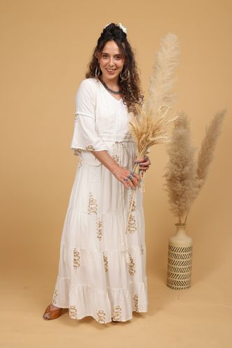 שמלה מוזהבת חגיגית 