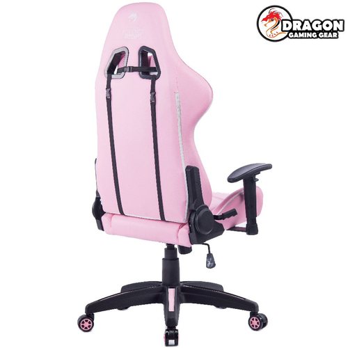 מושב גיימרים Dragon Olympus chair לבן ורוד