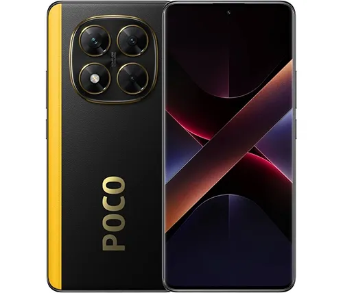 שיאומי פוקו Xiaomi POCO X7 5G 8+256GB דמוי עור שחור וצהוב