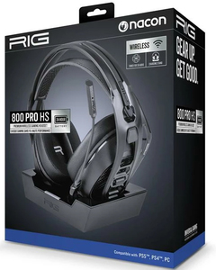 RIG 800 PRO HS – אוזניות גיימינג אלחוטיות פרימיום עם תחנת טעינה ומיקרופון מתקפל