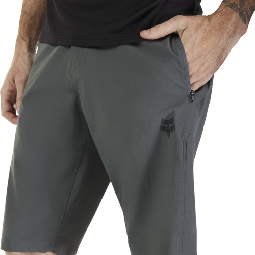 מכנס רכיבה קצר פוקס אפור עם ריפוד פריק - FOX RACING RANGER SHORT W/LINER V25