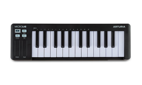 מקלדת שליטה קומקפטית Arturia MicroLab MK3 - שחור
