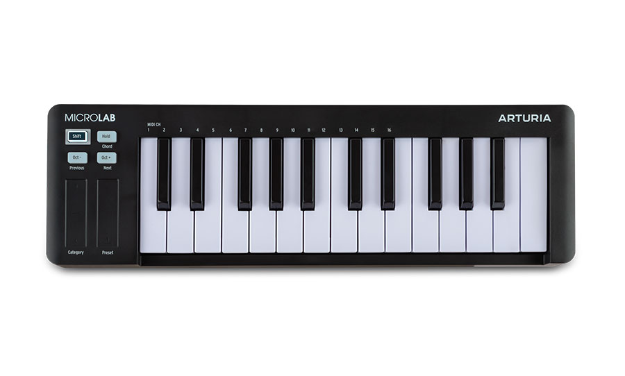 מקלדת שליטה קומקפטית Arturia MicroLab MK3 - שחור