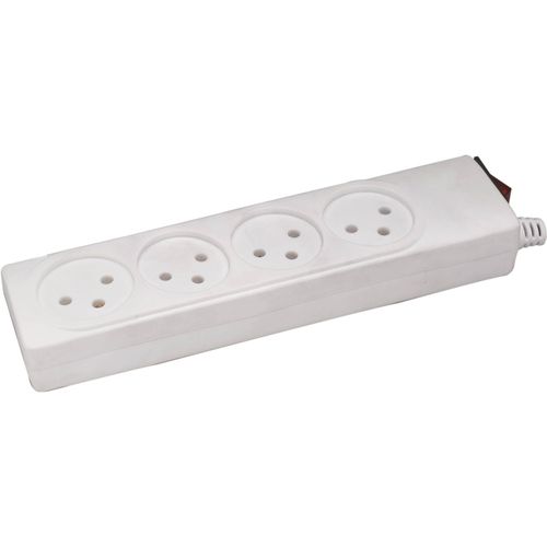 רב שקע 4 יציאות + כבל + מפסק