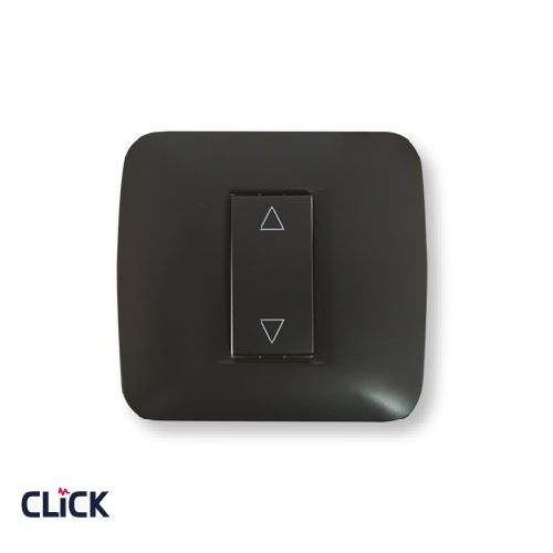 לחצן תריס 6 מג'' CLICK ק-55 16A תהט - שחור מט