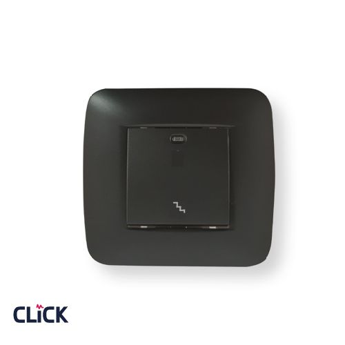 לחצן מדרגות רחב CLICK ק-55 16A תהט - שחור מט