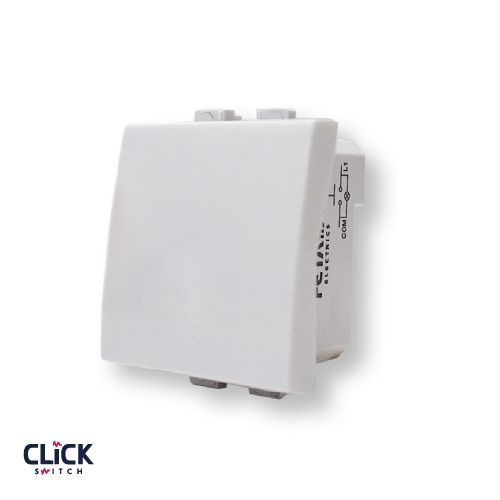 מפסק מחליף רחב 2 מודול 16A לבן FETAYA CLICK