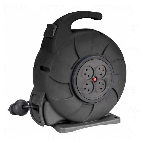 תוף כבל מאריך 15 מטר קפיצי 3X1.5 ממר