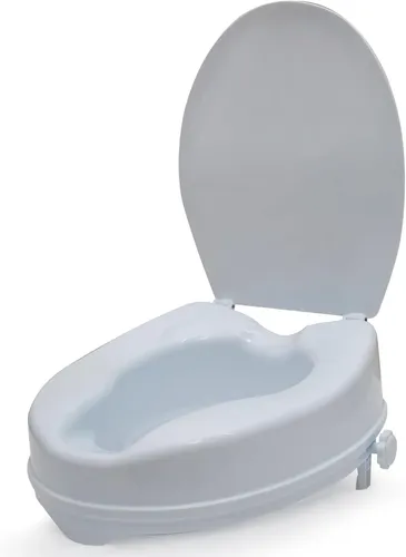 מושב הגבהה לאסלה עם חיזוקים עם מכסה