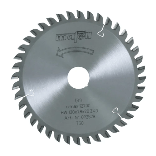  להב TCT 120 x 1.2/1.8 x 20 mm / 40 trapezoidal teeth