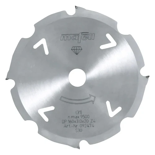 להב יהלום 160 x 2.4/3.0 x 20 mm, 4 \ FT/TT - מאפל MAFELL