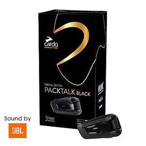 ‏דיבורית לאופנוע Cardo Scala Rider Packtalk Black Special Edtion