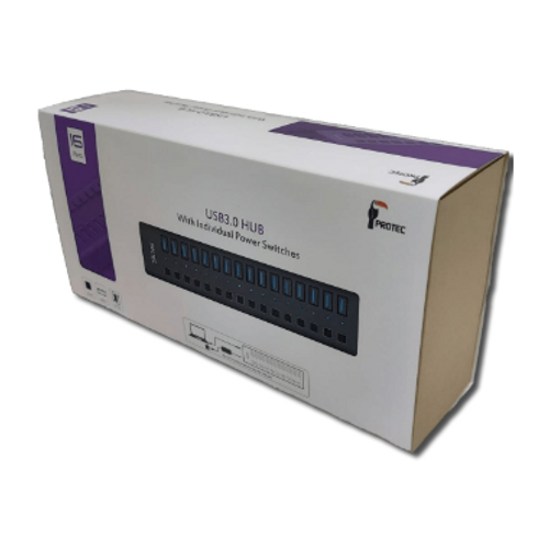 מפצל 16 חיבורים Protec DM284 USB 3.0 פרוטק