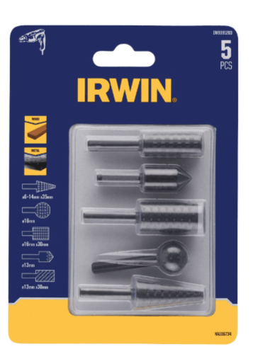 סט כרסמים לעץ ומתכת 5 יח' 