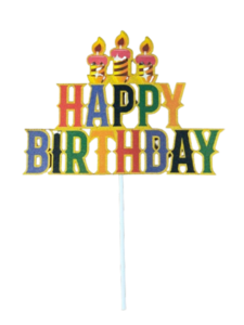 טופר נרות HAPPY BIRTHDAY