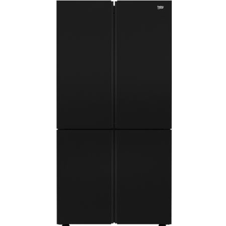 מקרר 572 ‏ליטר Beko GN1406222GB ‏מקפיא תחתון 4 דלתות בקו | זכוכית שחורה