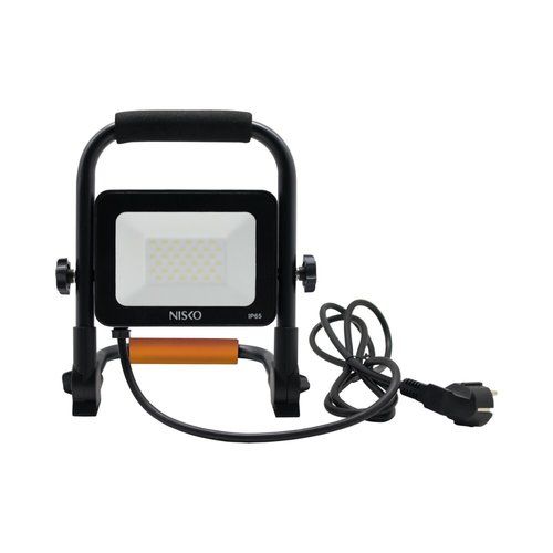 פנס+סטנד שחור WORKER FIT IP65 30W אור קר Nisko 
