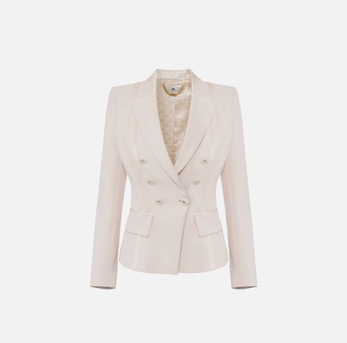 Crêpe jacket with satin details
