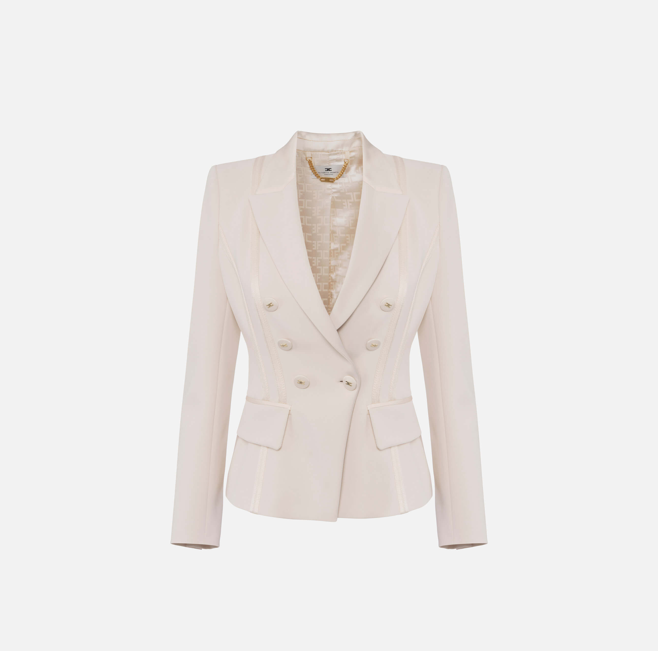Crêpe jacket with satin details