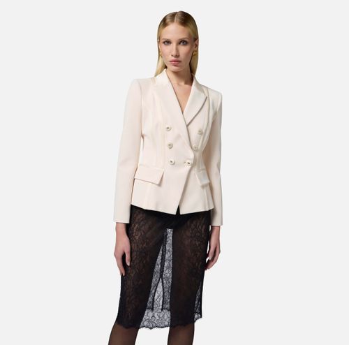 Crêpe jacket with satin details