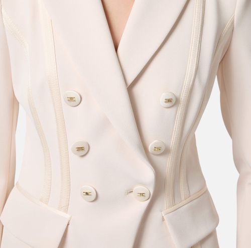 Crêpe jacket with satin details