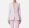Crêpe jacket with embroidery and strap