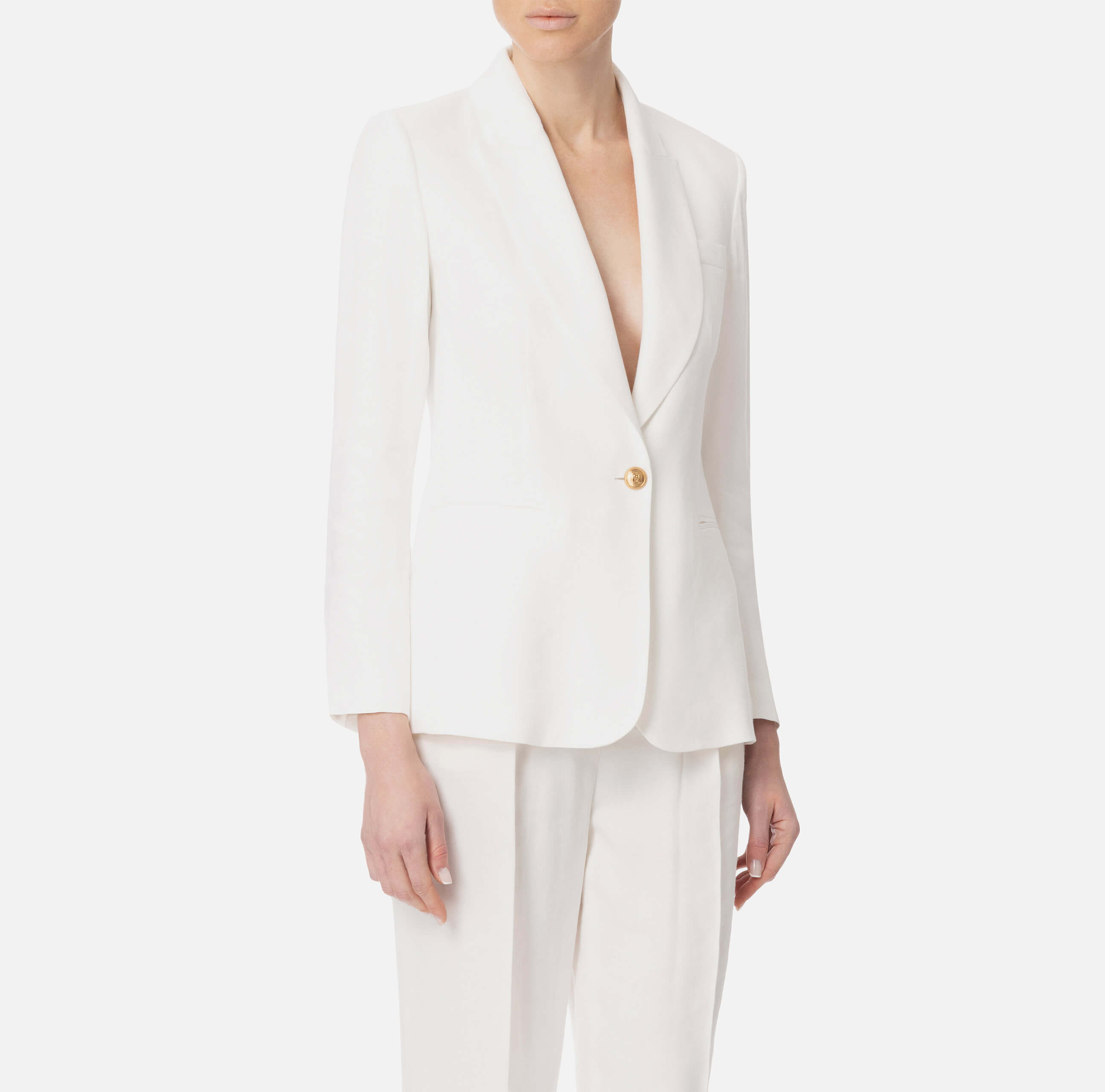 Linen-blend gabardine jacket