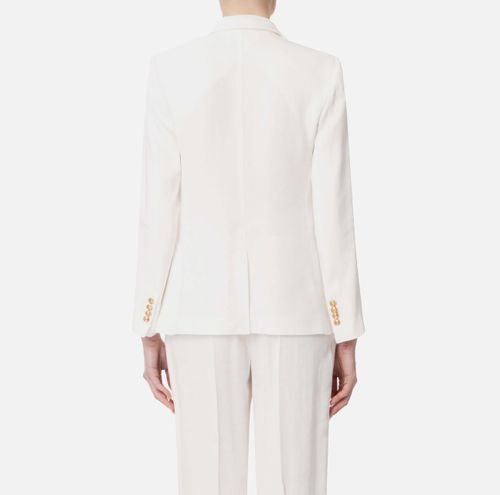 Linen-blend gabardine jacket
