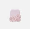Skirt in crêpe fabric with embroidered roses