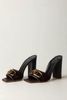  Logo Buckle Mule Sandals - CACAO BROWN