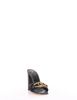 Logo Buckle Mule Sandals - BLACK