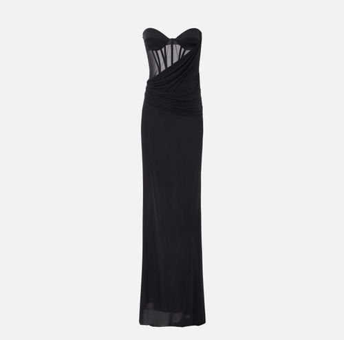 Red Carpet dress in organza and tulle fabric