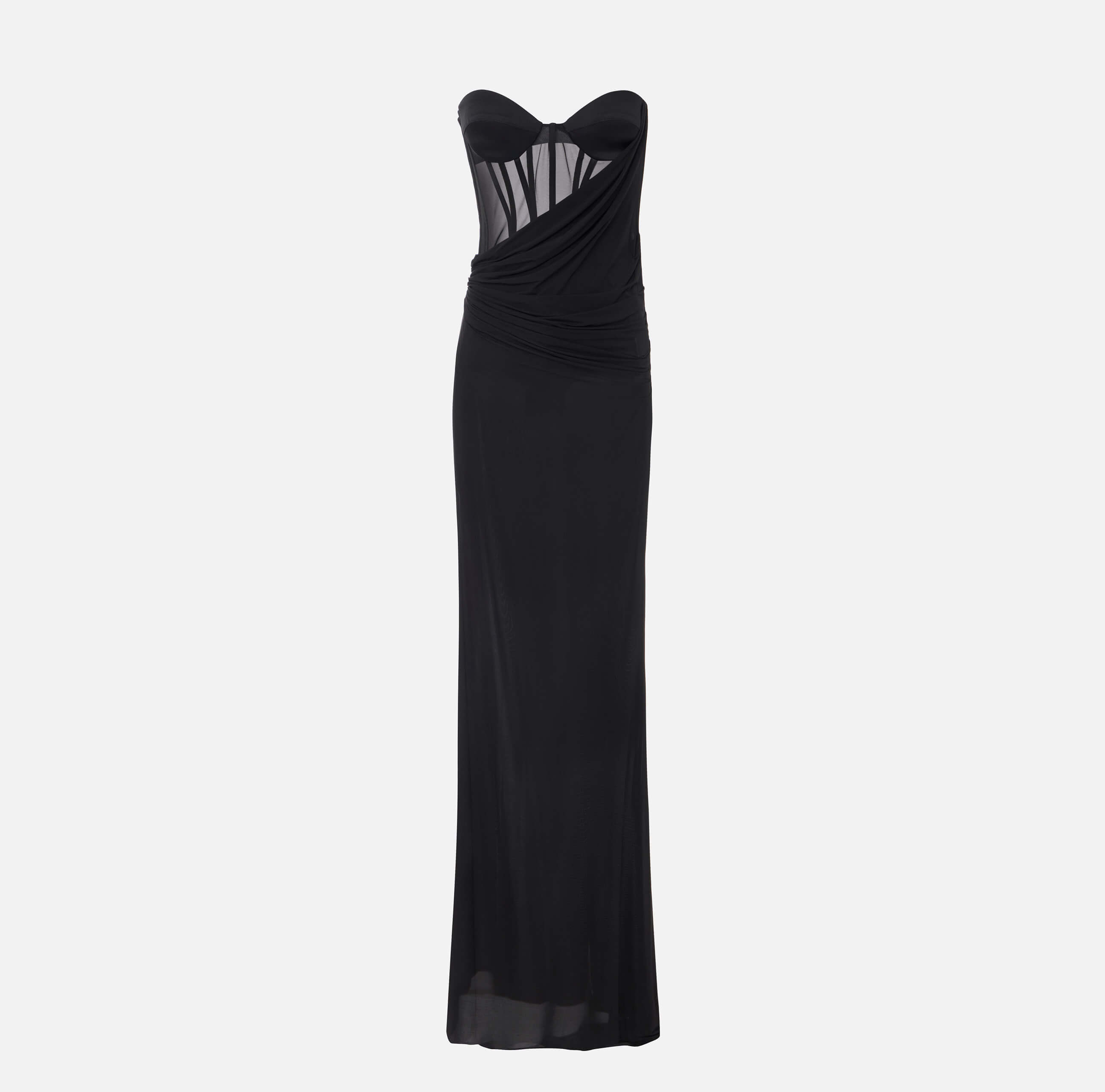 Red Carpet dress in organza and tulle fabric