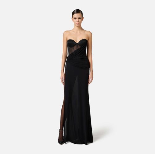 Red Carpet dress in organza and tulle fabric