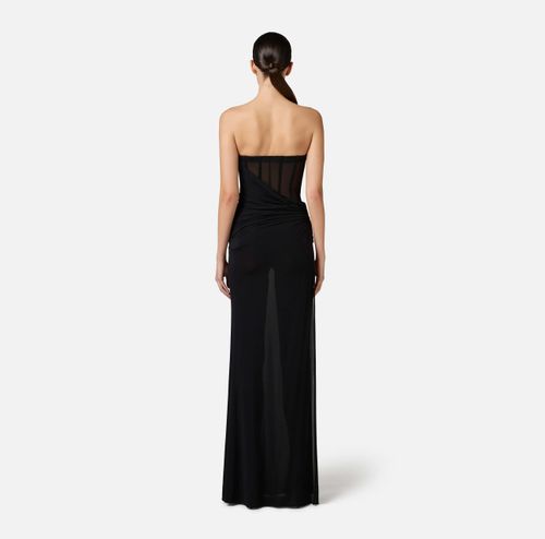 Red Carpet dress in organza and tulle fabric