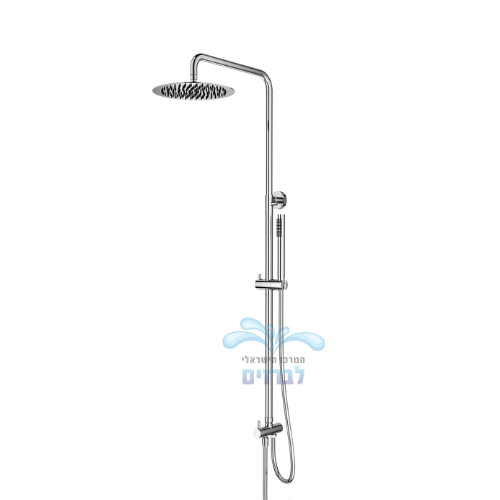 ערכת מקלחת משולבת (מוט פינוק) FONTANA מתכווננת פונטנה נירוסטה 304 | כרום ניקל