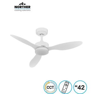מאוורר תקרה Vermont 42" NTP-VMT42-LED CCT עם שלט Norther