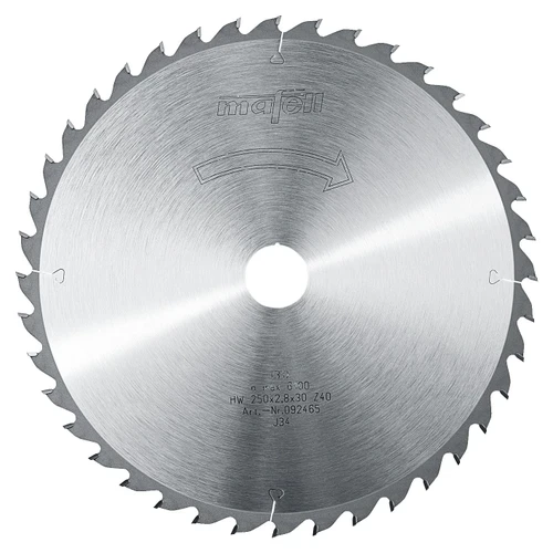 להב אוניברסלי TCT 250 x 1.8/2.8 x 30 mm, 40 teeth, AT - מאפל MAFELL