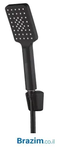 מערכת רחצה שחור YOGA 10009FS-BM כולל צינור PVC ומתלה לקיר