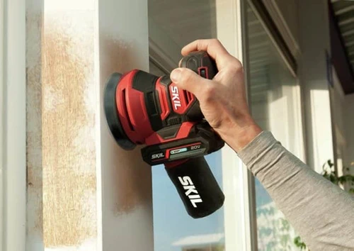 גוף מלטשת אקצנטרית נטענת 20V אלקטרונית 125 מ