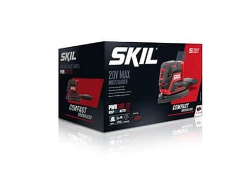 גוף מלטשת מולטי יד אחת 20V Brushless + שק איסוף + מתנה סוללה 2.0Ah + מטען - סקיל SKIL